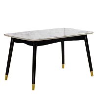 轻奢实木桌椅组合北欧大理石家用餐桌简约现代小户型长方形饭桌子_7 130*80cm【单桌】