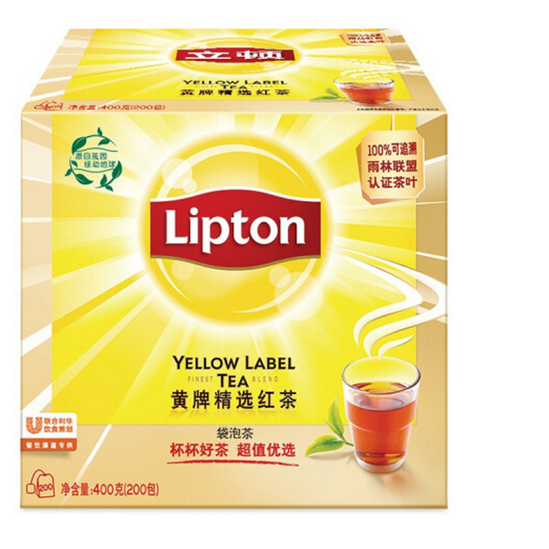 立顿Lipton 黄牌精选红茶200包400g