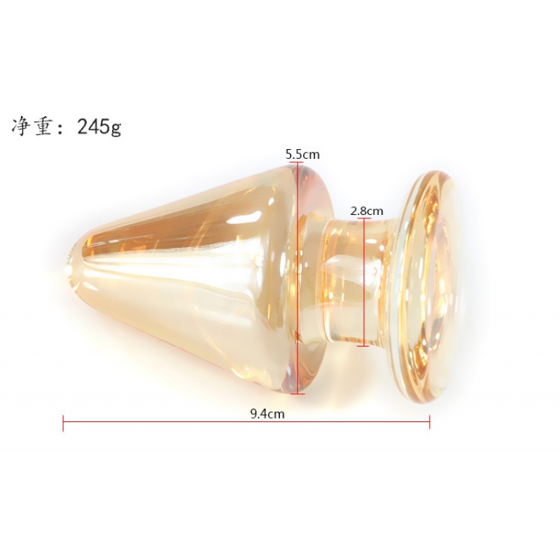 水晶玻璃肛塞G点后庭55mm肛自玩菊花性工具肛栓大号外出型情趣高清大图