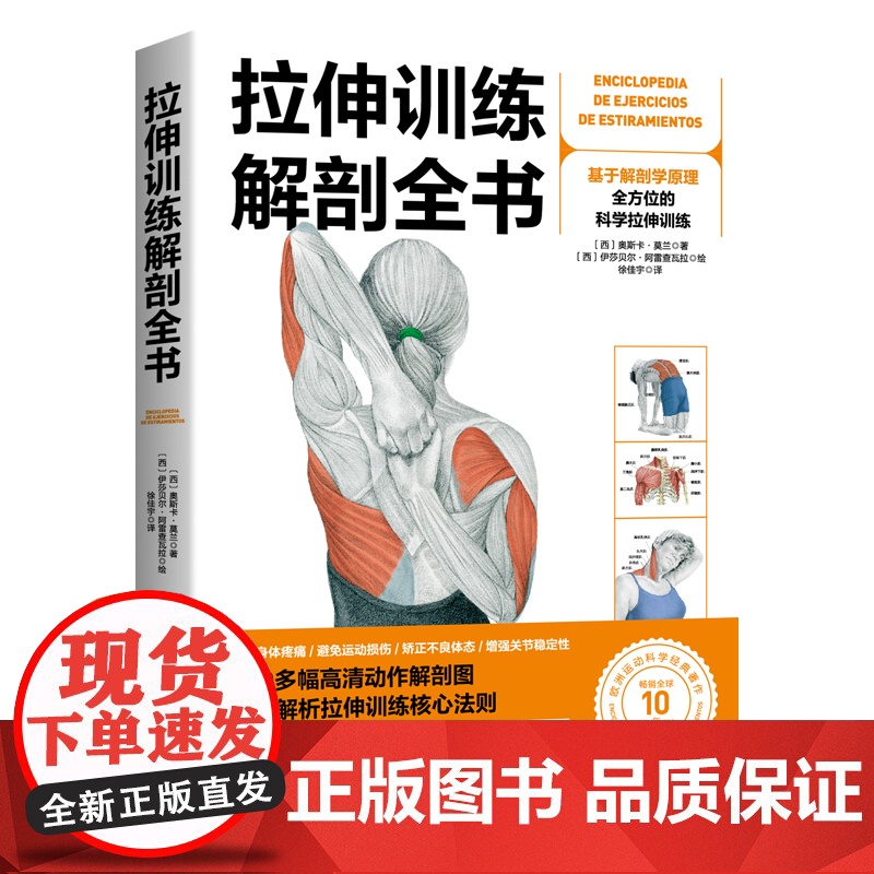 拉伸训练解剖全书 基于解剖学原理 全方位的科学拉伸训练 图解肌肉训练书籍健身教程书力量 运动 肌肉放松 北京科学技术高清大图