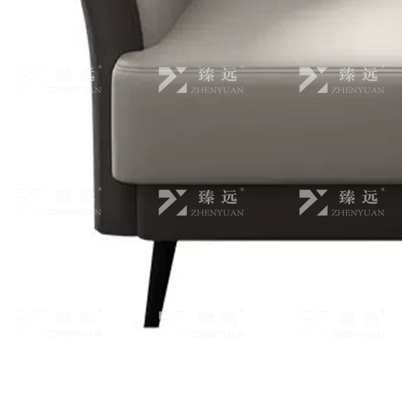 臻远ZYJJ-80320 简约现代商务会客洽谈公司接待沙发西皮单人位