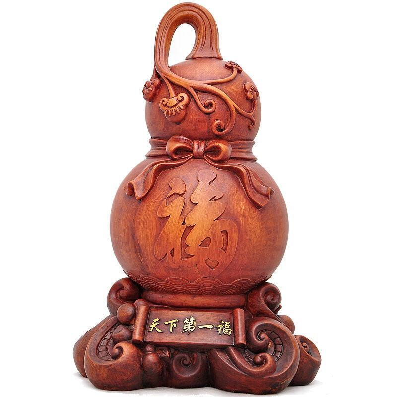 礼品之家 工艺品装饰品礼品 福字葫芦摆件 家居饰品客厅家庭室内电视