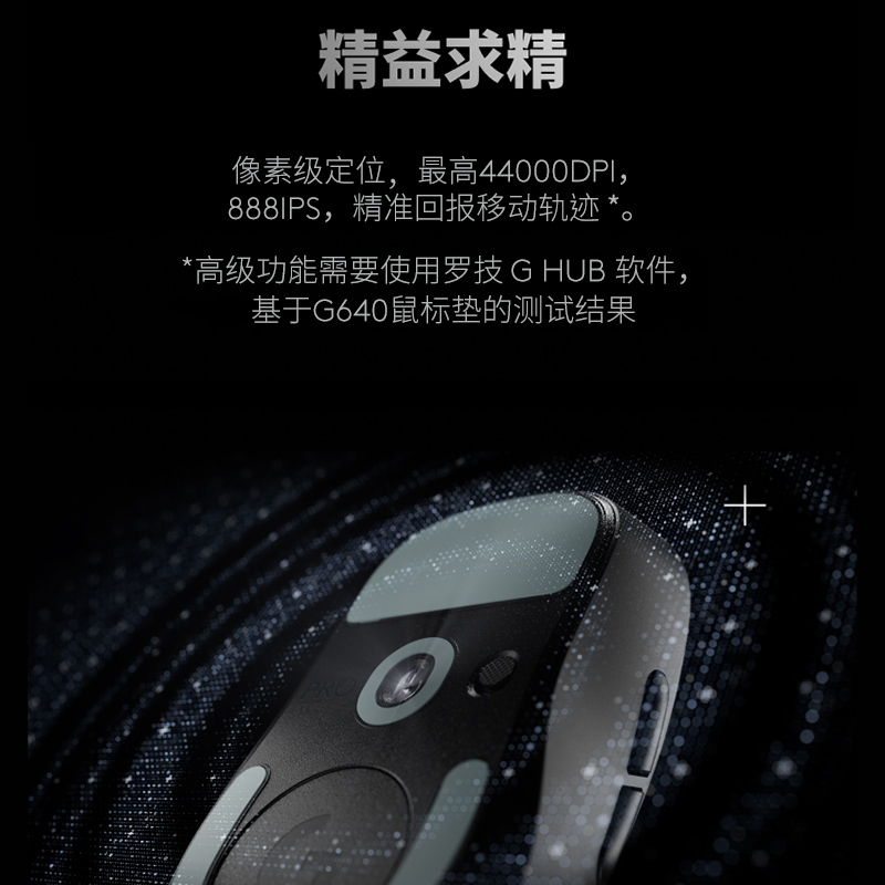 罗技(Logitech)罗技GPRO X SUPERLIGHT 2 DEX鹰眼无线双模电竞游戏鼠标狗屁王四代 黑色高清大图