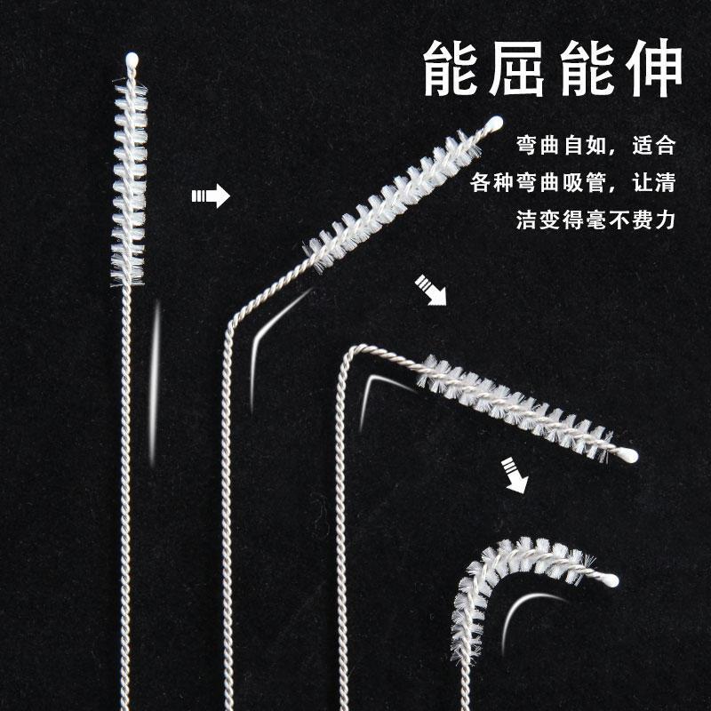 [补贴10%]婴儿吸管刷奶嘴刷奶瓶刷宝宝用清洗刷儿童清洁奶瓶刷子软毛加长高清大图
