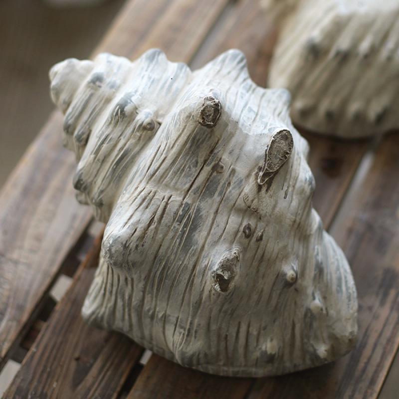 家柏饰(CORATED)海螺花盆 花器 陶艺 土培 仿古做旧摆件装饰园艺庭院 海螺花器小 中高清大图