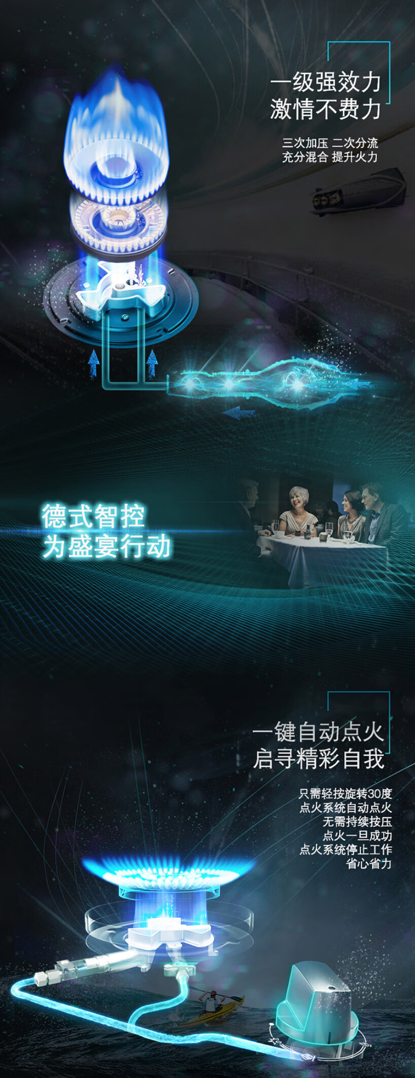 西门子钢化玻璃 增压炉头 嵌入式燃气灶 ER76F23EMP(黑色 天然气)蒸饭柜高清大图