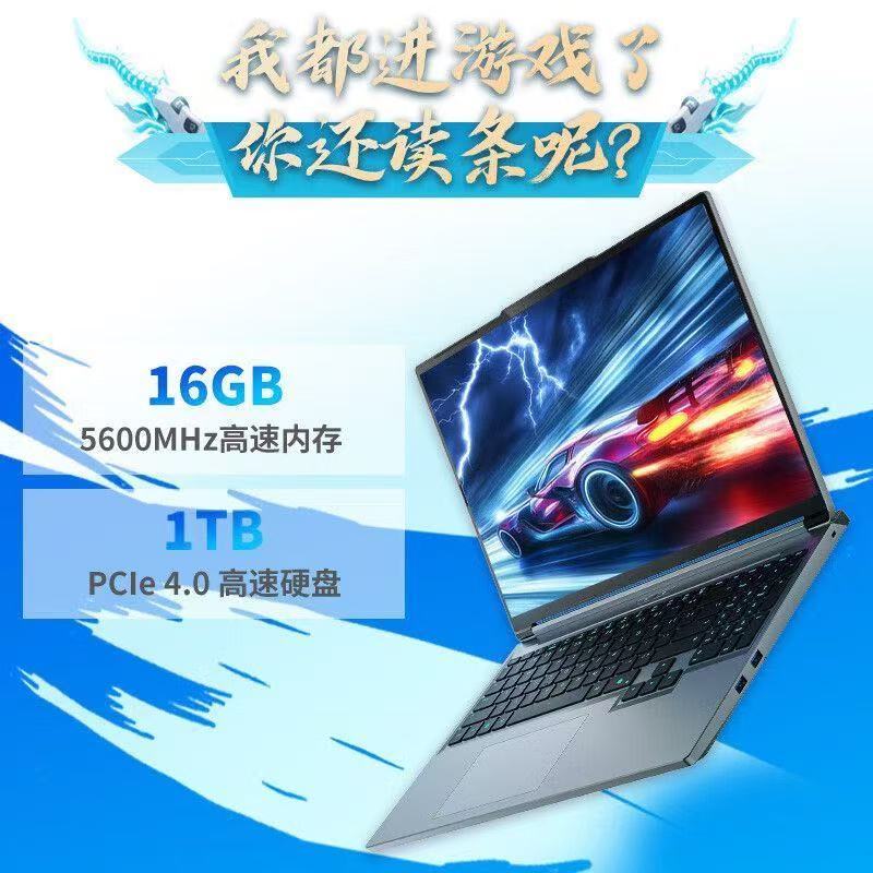 [政府补贴]机械革命(MECHREVO)蛟龙16Pro潮玩版游戏本 R7255 5060 酷趣灰 16英寸180Hz 32G+1T 游戏笔记本电脑高清大图