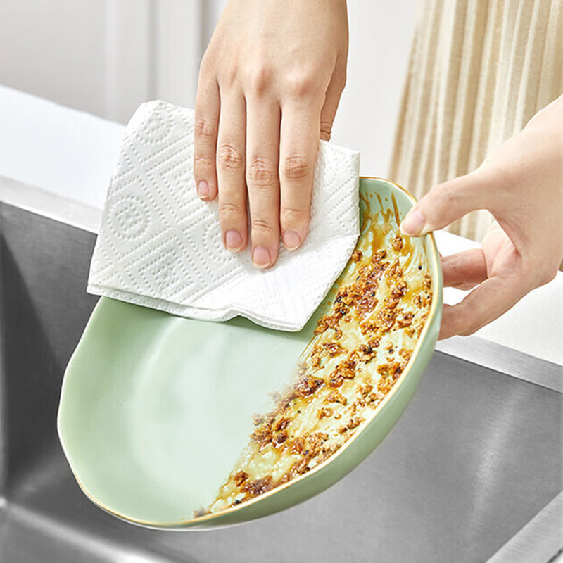 心相印厨房纸巾抽取便捷70节*8卷*4提KT702提-4高清大图