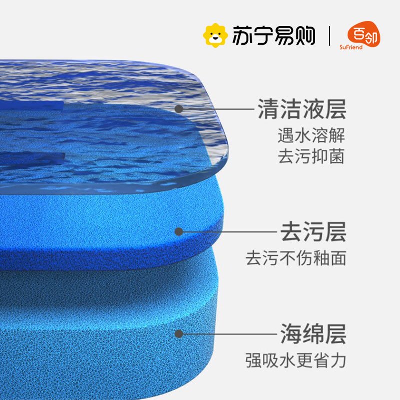 [苏宁自主品牌]百邻可抛式马桶刷替换装3袋 30个装