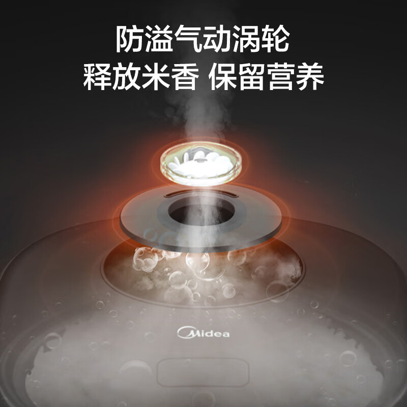 美的Midea低糖电饭煲家用4L米饭锅米汤分离3-4人多功能沥米柴火饭快速饭热水快饭微压电饭锅 MB-40LS02高清大图