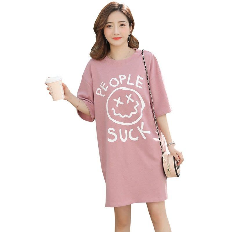 迪鲁奥(DILUAO)孕妇装夏装外出2021新款条纹披肩孕妇连衣裙中长款时尚潮妈孕妇裙子夏季宽松透气T恤图片