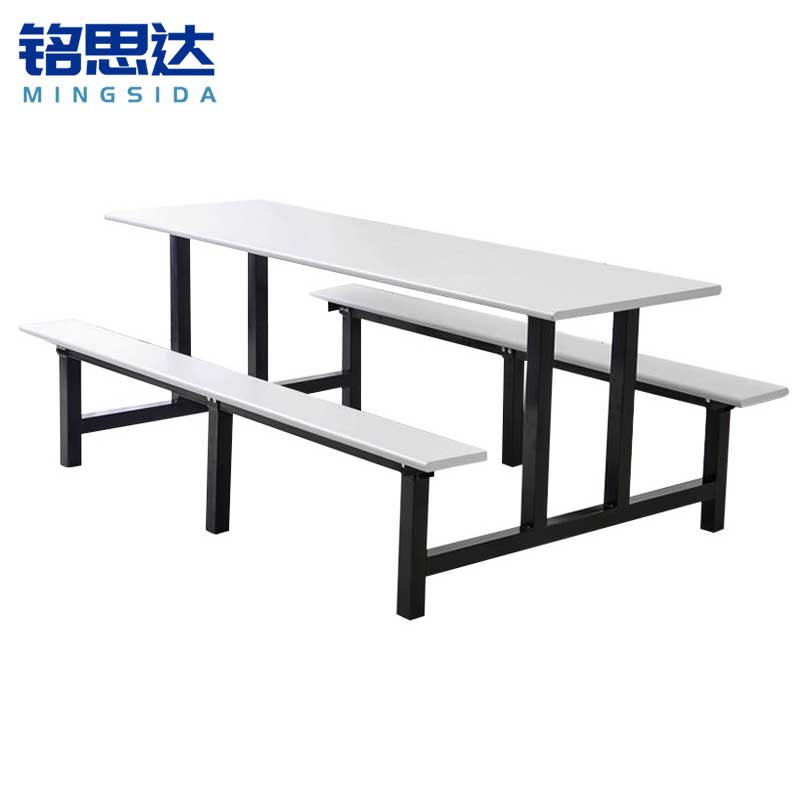 铭思达食堂连体餐桌八人位张高清大图