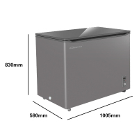 华美(Huamei)BC/BD-220升商用玻璃嵌入式冰柜 卧式冷柜 冷藏冷冻转换展示柜 卧式顶开冰柜