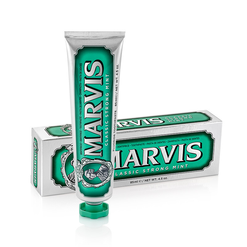 marvis玛尔仕牙膏意大利牙膏绿色亮白牙膏薄荷牙膏清新口气深层清洁牙齿85ml/支 强力薄荷(深层洁净)
