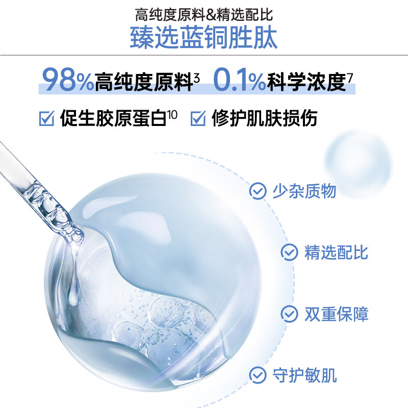 玉泽臻安润泽蓝铜胜肽精华液30ml高清大图
