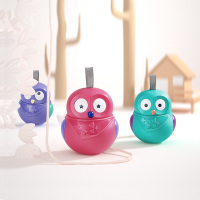 babycare不倒翁玩具宝宝3-6-9个月小孩儿童早教0-1岁婴儿益智玩具 香槟粉/云灰