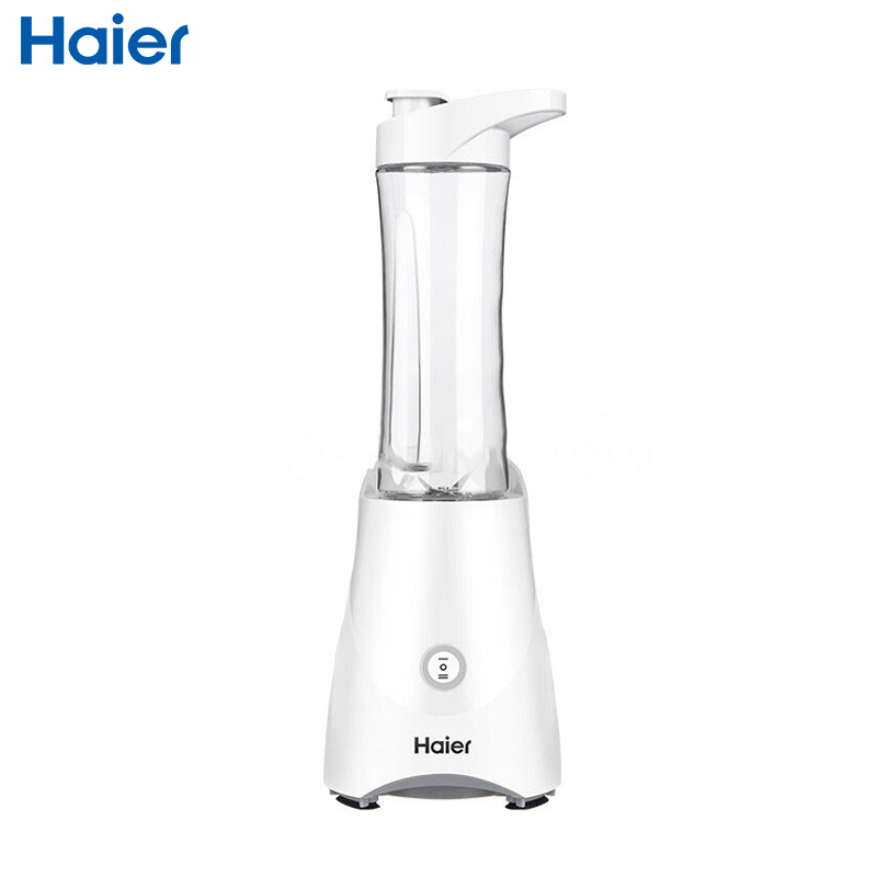 海尔(Haier) 榨汁机 HBL-P06B3W四页立体刀头快速榨汁Tritan婴儿食品级材质双杯便携密封锁水白色果汁机