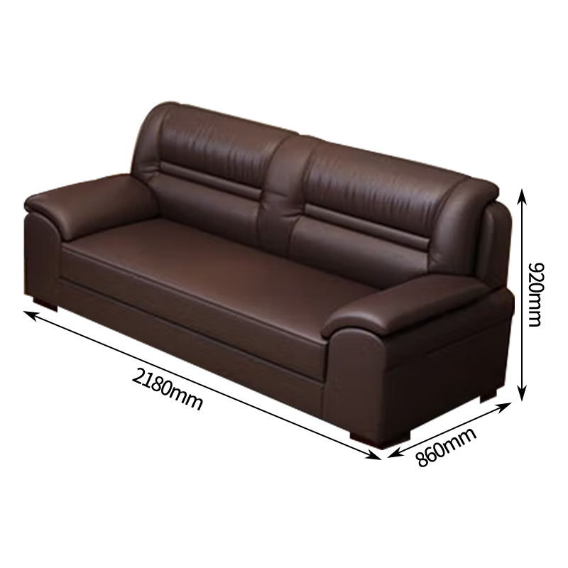 臻远 ZY5110338 办公沙发 商务办公室沙发 会客办公沙发 西皮三人位高清大图