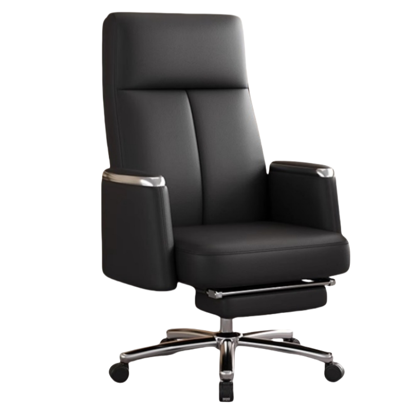铭思达老板椅牛皮把高清大图