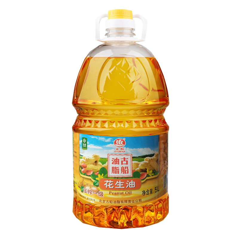 古船花生油5L 压榨一级非转基因 家庭食用油