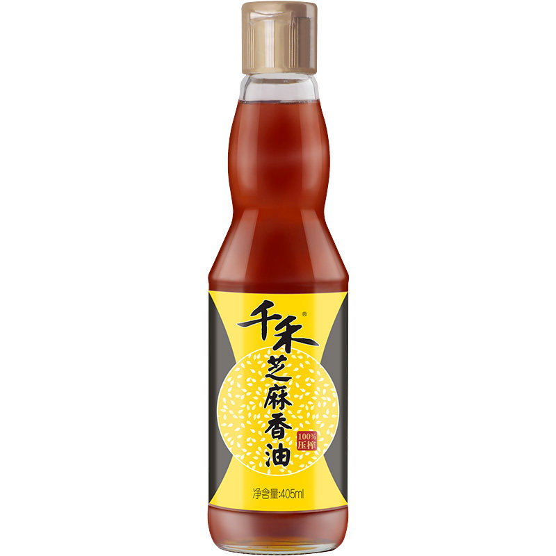 千禾芝麻香油405ml调味油凉拌菜小磨香油瓶装家用四川特产 千禾405ml芝麻香油*2瓶