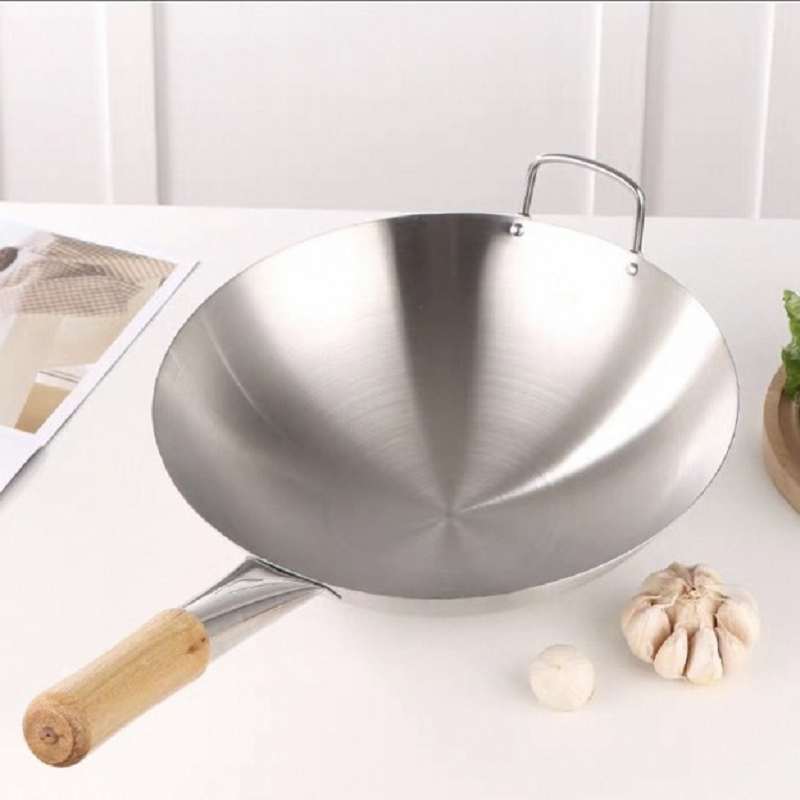 瓦图 木柄钢炒锅 32cm 个高清大图