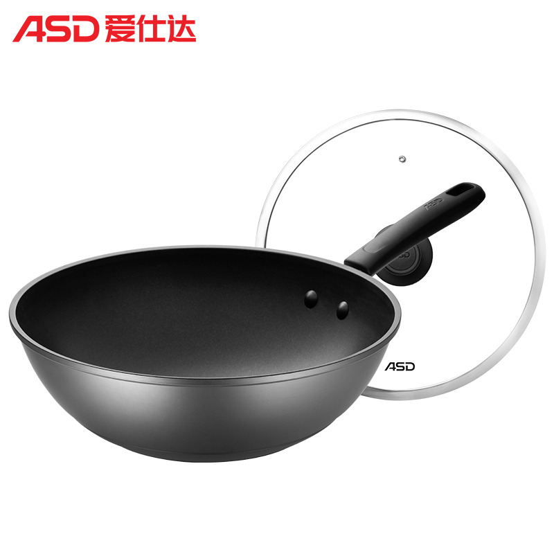 爱仕达(ASD)炒锅32cm新不粘少油烟炒锅锅燃气适用家用炒菜锅 CL32U2Q