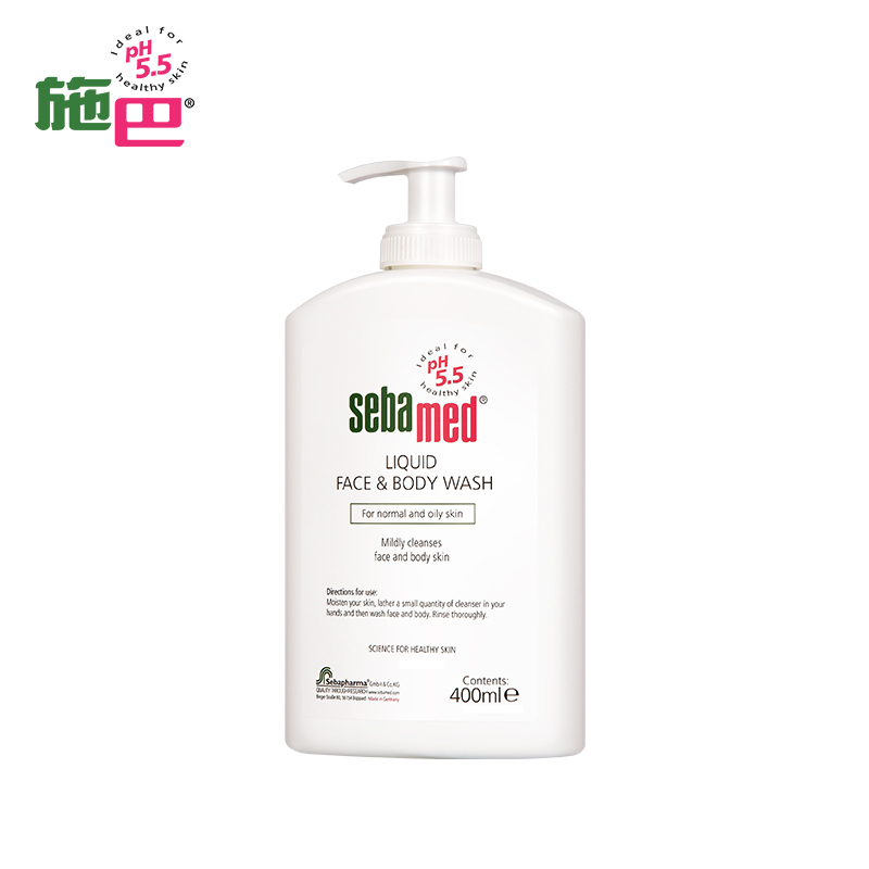 施巴(Sebamed) 母婴孕产妇洁肤沐浴露400ml 孕妇成人肌肤卸妆沐浴液德国进口弱酸性配方