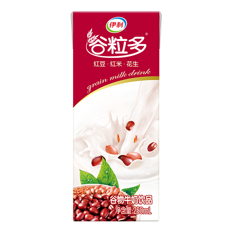 伊利谷粒多红谷牛奶饮品250ml*12 高蛋白低温发酵醇厚口感 营养丰富助力肠道健康 精选谷物搭配牛奶健康饮品高清大图