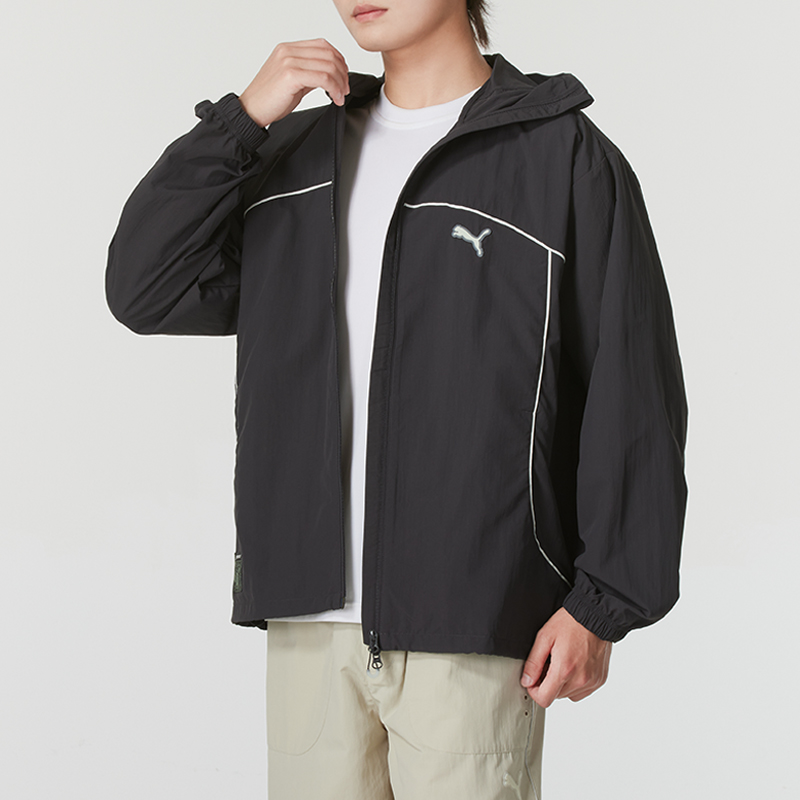PUMA彪马男装新款运动服跑步训练夹克梭织连帽外套628484-69 ZP高清大图