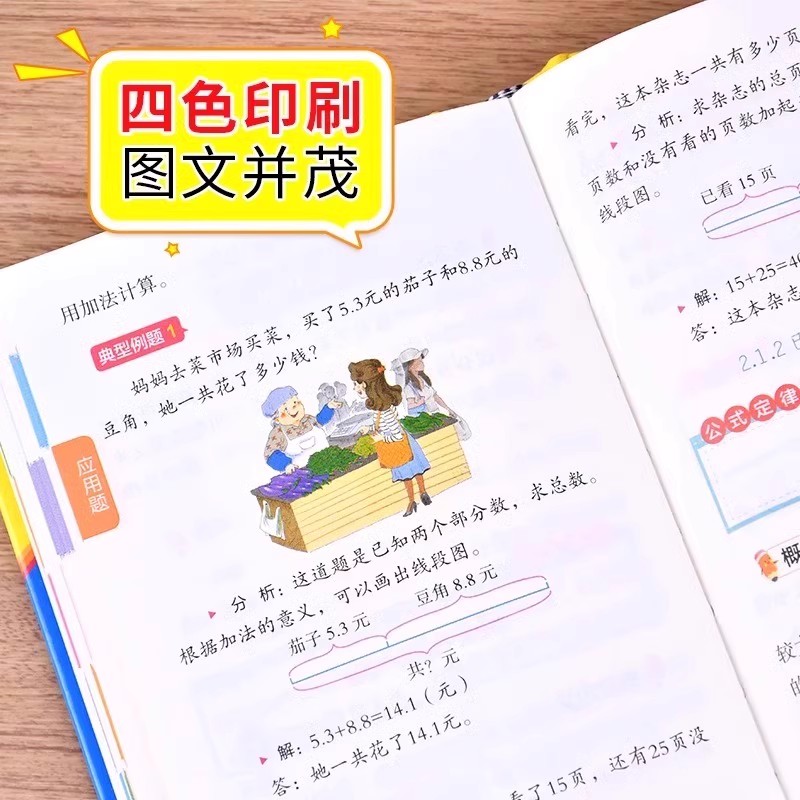 小学生全功能字典彩图版 小学通用 [正版]小学数学公式大全小学数学公式定律手册人教版全解词典1到6年级数学知识小学生一二高清大图
