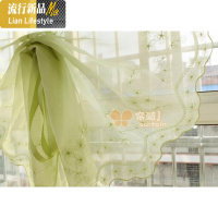 唯美欧式气球帘飘窗帘免打孔升降扇形帘成品罗马窗帘纱 帘头 三维工匠