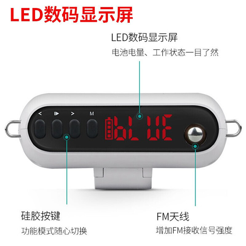 得胜 E220 无线蓝牙小蜜蜂扩音器 黑色+得胜无线麦 上课导游摆摊叫卖扩音播放器 多色可选支持TF卡录音FM收音