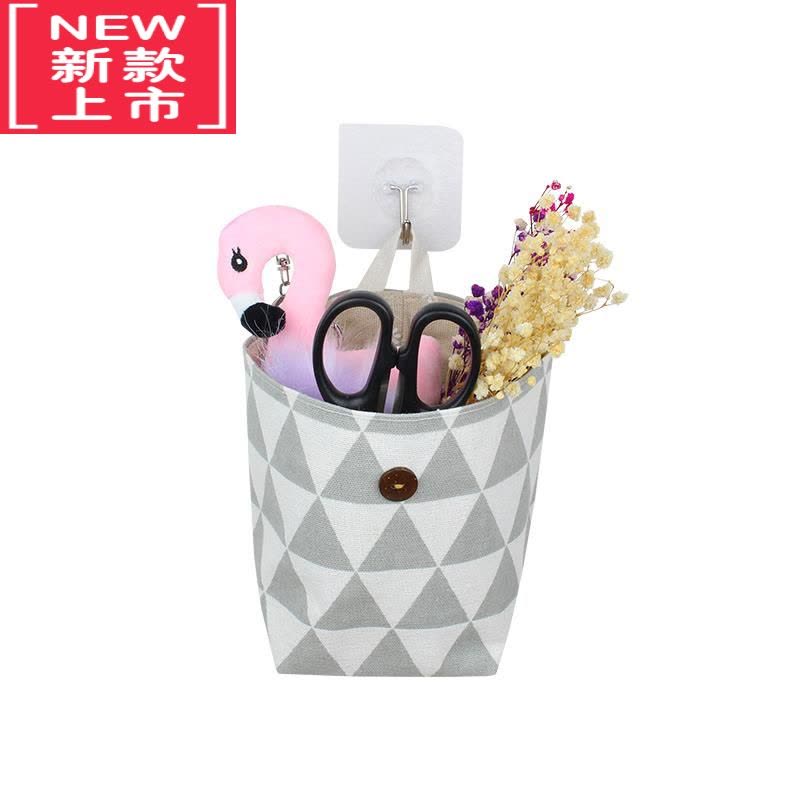 可莉允挂墙上的收纳袋包包墙挂袋蓝色布衣柜袜子可洗置物架布艺手机收纳图片