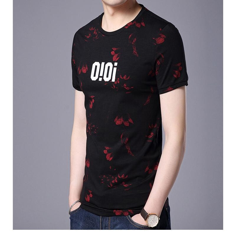 梵克公牛短袖t恤夏季个性男装青年休闲圆领短袖棉t恤衫男式印花半袖