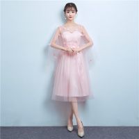 伴娘礼服2018新款韩版春季中长款姐妹团伴娘服连衣裙晚礼服显瘦女