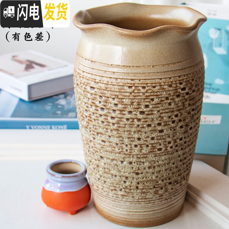 三维工匠多肉花盆透气多肉植物紫砂兰花庭院月季陶瓷特大陶罐法师花盆 ZSHP1670 特大花盆容器高清大图