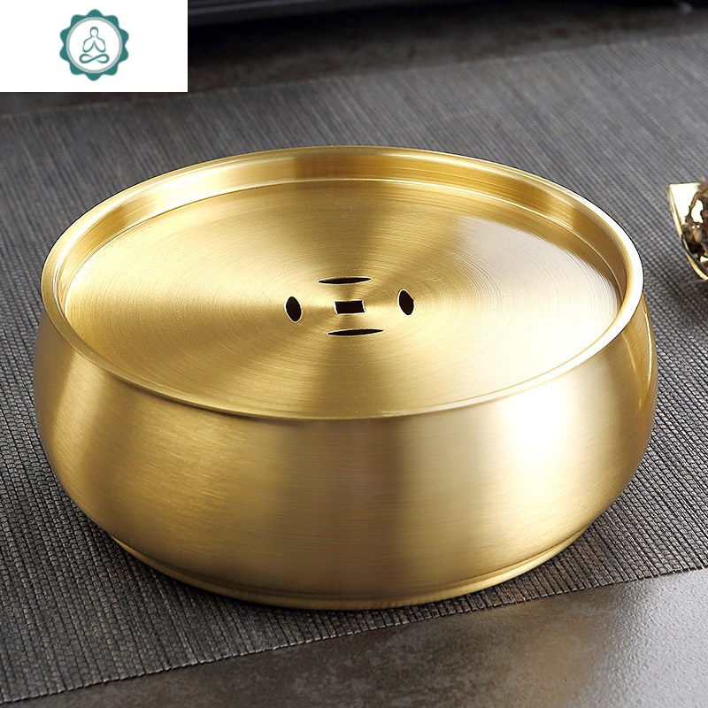 创意纯铜储水式茶盘家用小茶盘干泡台功夫茶具小茶台茶海简约现代封后