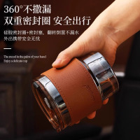 ins风玻璃杯带吸管带盖水杯女生高颜值咖啡杯冰美式竹节杯子