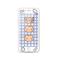 苹果4S小熊钢化膜iPhone11手机彩膜6plus卡通浮雕5/5s全屏XR软边X 糖果熊 苹果4/4S