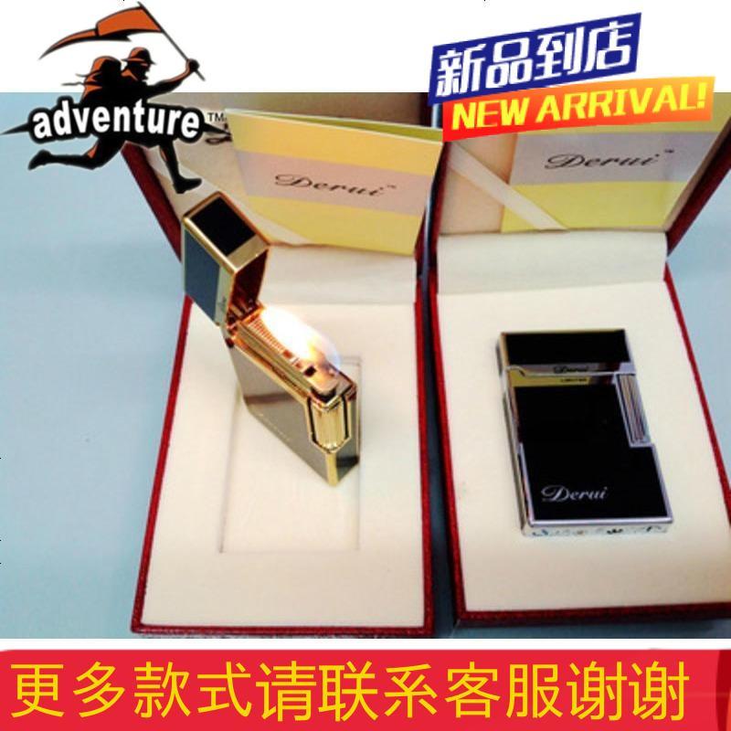 正品朗声1009钢音明火打火机 充气侧滑砂轮创意点烟器高档礼品男