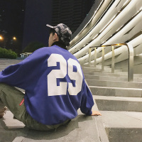 嘻哈卫衣 男春秋款韩版潮流学生宽松 ins超火的秋季港风上衣les帅t