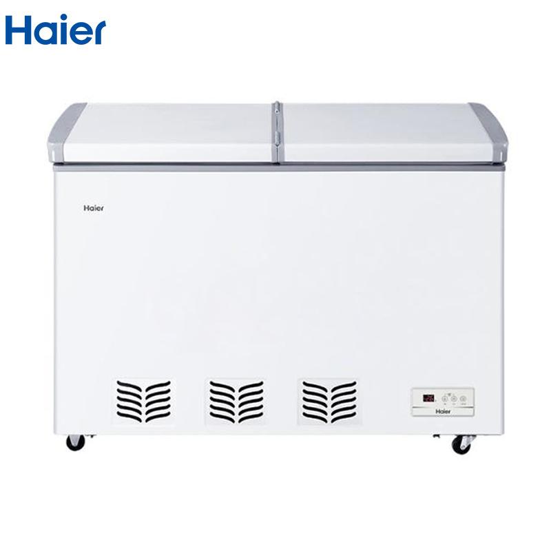 海尔(Haier)FCD-270SEE 270升 蝶形门卧式双温冰柜商用 侧掀门双温冷柜 家用商用二合一冰箱