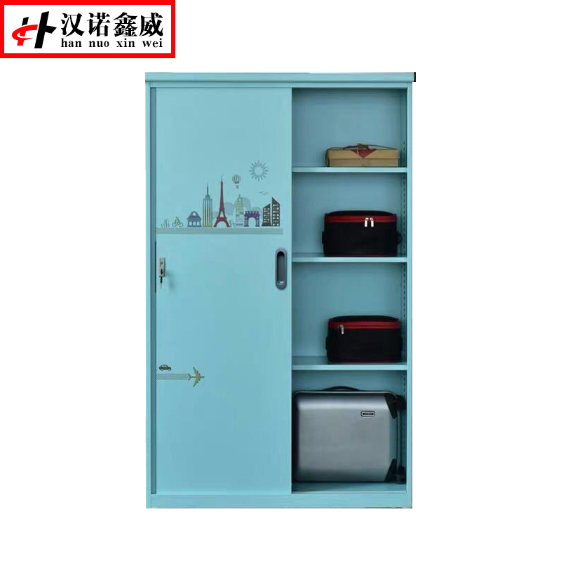 汉诺鑫威钢制衣柜家用储物柜带锁收纳柜防水防晒阳台柜室外置物柜被褥柜厂家直销