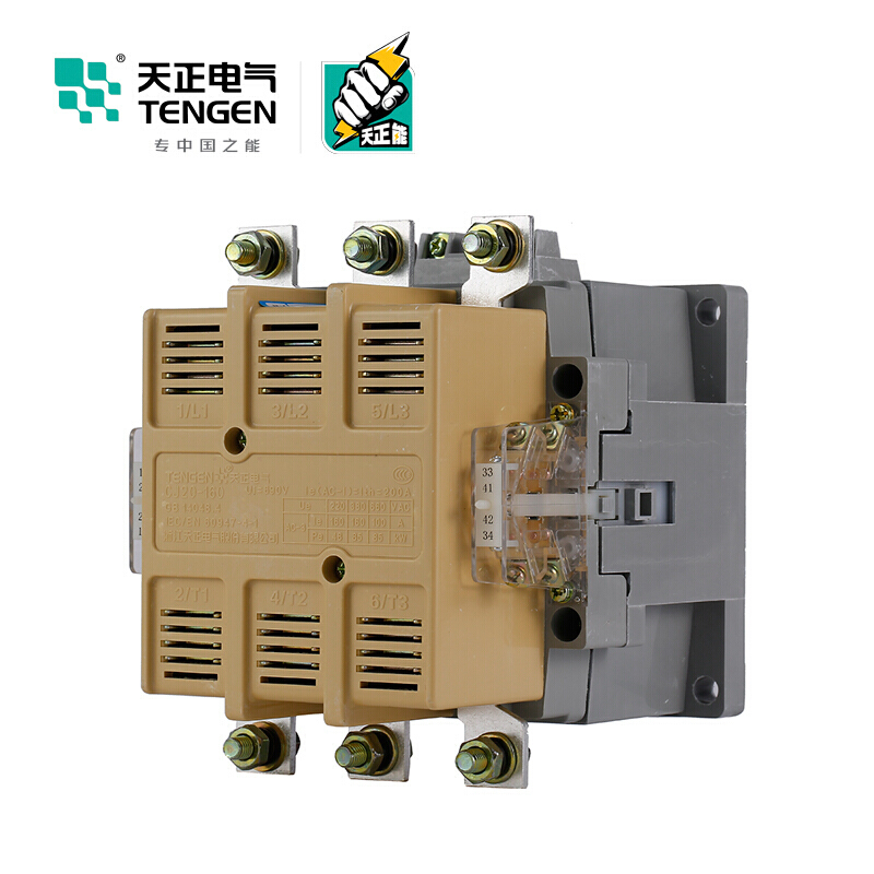 天正电气 CJ20-160A 220V 3NO 2NO+2NC 50Hz 3P 02010030017 交流接触器