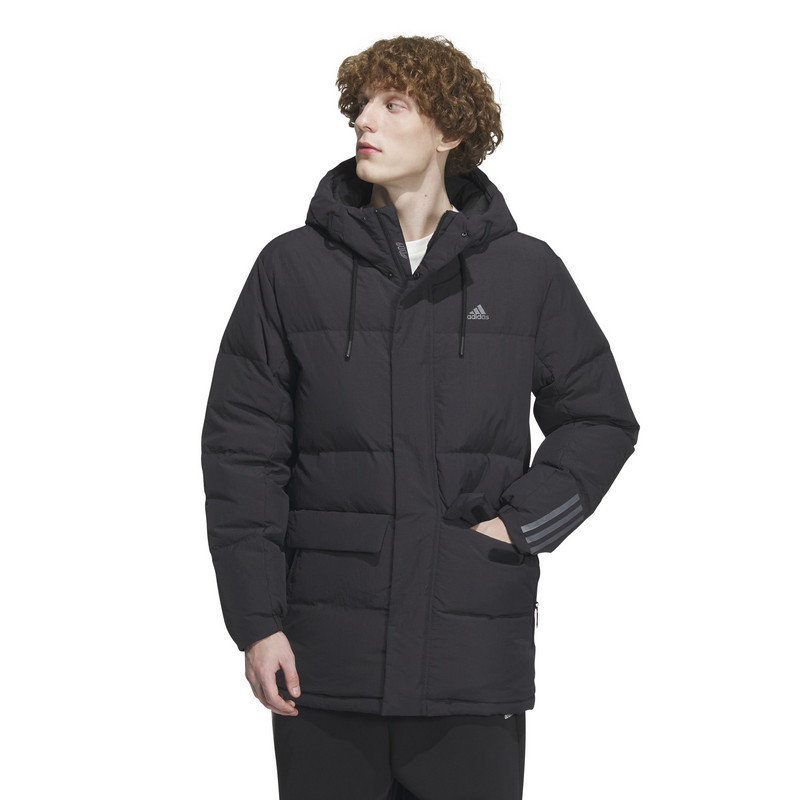 adidas阿迪达斯外套男冬新款保暖防风运动休闲连帽羽绒服il8926视频