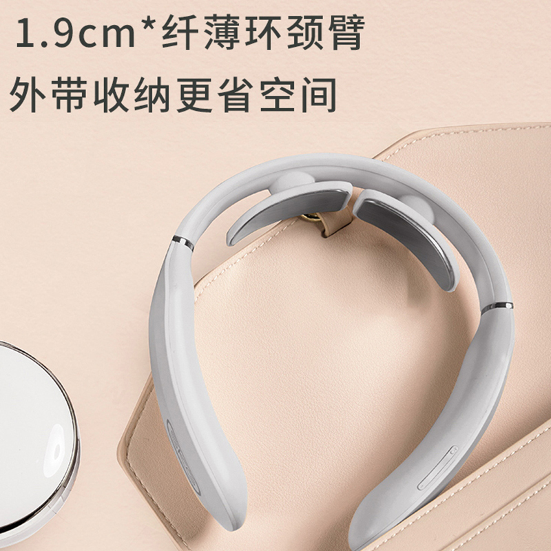 三八节礼物skgk3颈椎按摩器送礼佳品智能恒温脖子颈部按摩仪浅灰色