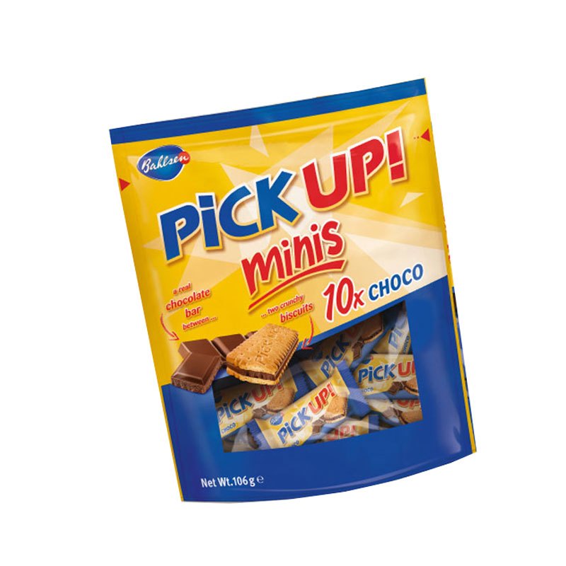 百乐bahlsen顺进口迷你巧克力夹心饼干pickup小包装休闲零食106g