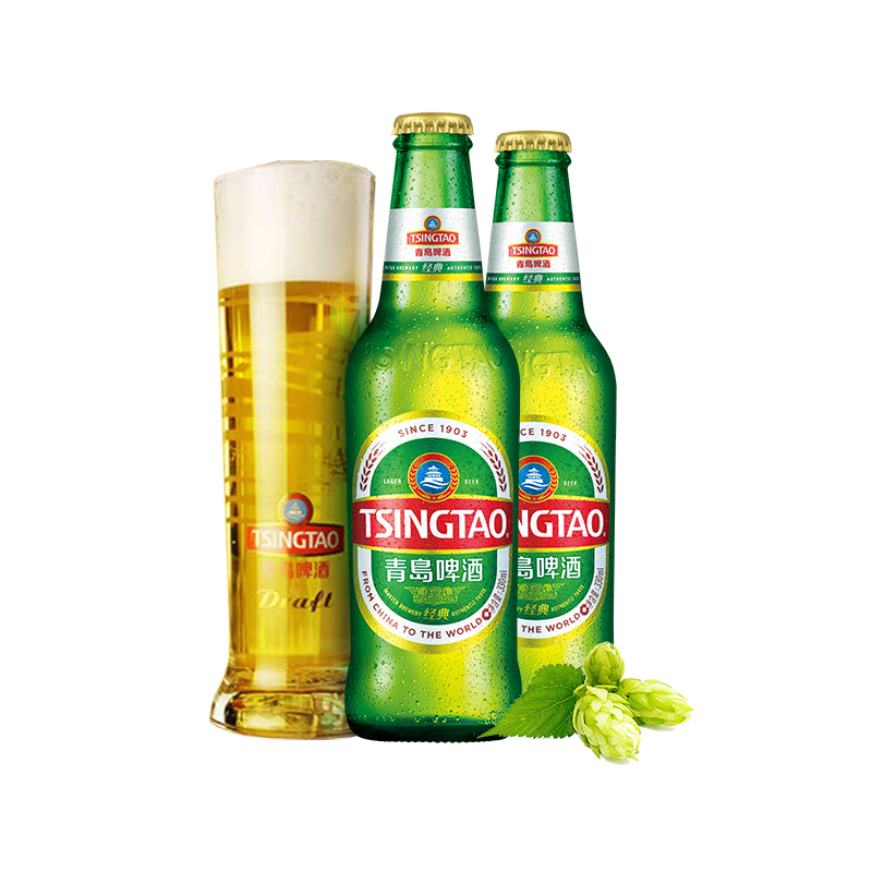 青岛啤酒(TSINGTAO)经典11度330ml*24瓶 整箱装