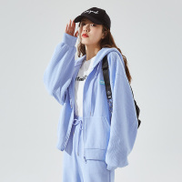 唐狮0春新款运动套装女盐系穿搭两件套学院风小个子卫衣外套Q XL 雪青色